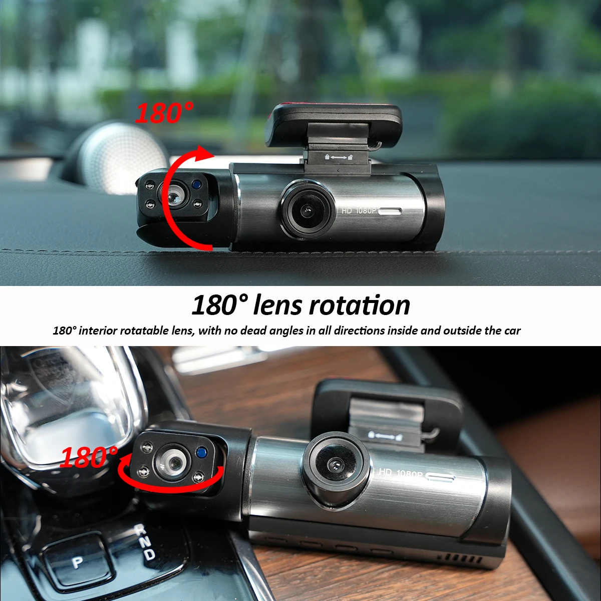 1080P Dash Cam for Car 2/3 Lens Options Front Rear Interior Surveillance & Drive Recorder