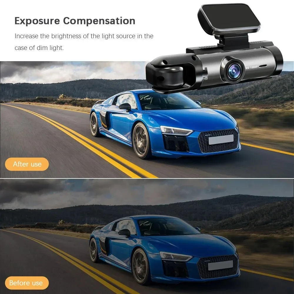 1080P Dash Cam for Car 2/3 Lens Options Front Rear Interior Surveillance & Drive Recorder
