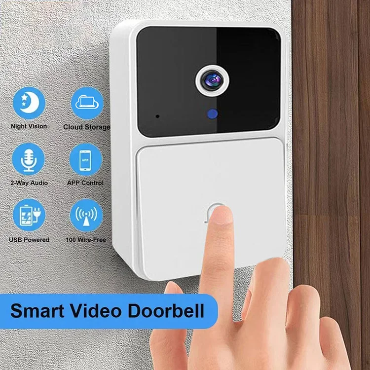 Wireless WiFi Video Doorbell for Home Security - HD Camera, Night Vision, Two-Way Intercom & Voice Change Feature