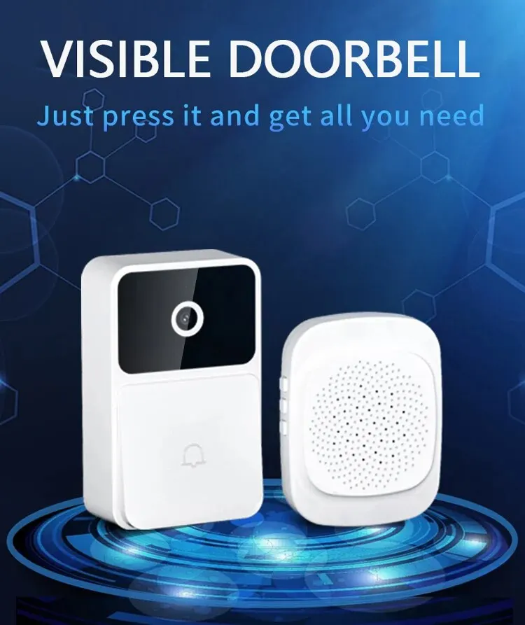 Wireless WiFi Video Doorbell for Home Security - HD Camera, Night Vision, Two-Way Intercom & Voice Change Feature