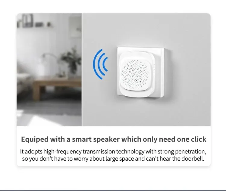Wireless WiFi Video Doorbell for Home Security - HD Camera, Night Vision, Two-Way Intercom & Voice Change Feature