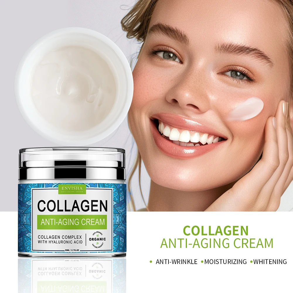 ENVISHA Face Cream Collagen Hyaluronic Acid Skin Care Anti-Wrinkle Moisturizing Anti-Aging Night Shrink Pores Whitening Smooth ENVISHA Face Cream Collagen Hyaluronic Acid Skin Care Anti-Wrinkle Moisturizing Anti-Aging Night Shrink Pores Whitening Smooth