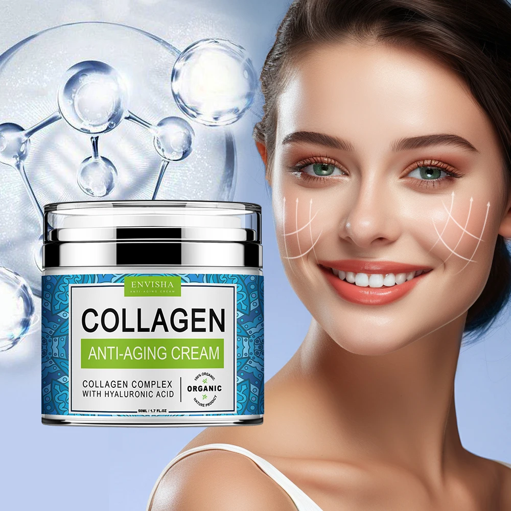 ENVISHA Face Cream Collagen Hyaluronic Acid Skin Care Anti-Wrinkle Moisturizing Anti-Aging Night Shrink Pores Whitening Smooth ENVISHA Face Cream Collagen Hyaluronic Acid Skin Care Anti-Wrinkle Moisturizing Anti-Aging Night Shrink Pores Whitening Smooth