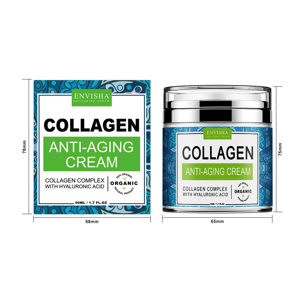 ENVISHA Face Cream Collagen Hyaluronic Acid Skin Care Anti-Wrinkle Moisturizing Anti-Aging Night Shrink Pores Whitening Smooth ENVISHA Face Cream Collagen Hyaluronic Acid Skin Care Anti-Wrinkle Moisturizing Anti-Aging Night Shrink Pores Whitening Smooth