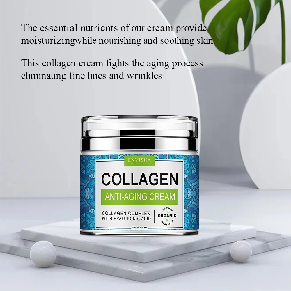 ENVISHA Face Cream Collagen Hyaluronic Acid Skin Care Anti-Wrinkle Moisturizing Anti-Aging Night Shrink Pores Whitening Smooth ENVISHA Face Cream Collagen Hyaluronic Acid Skin Care Anti-Wrinkle Moisturizing Anti-Aging Night Shrink Pores Whitening Smooth