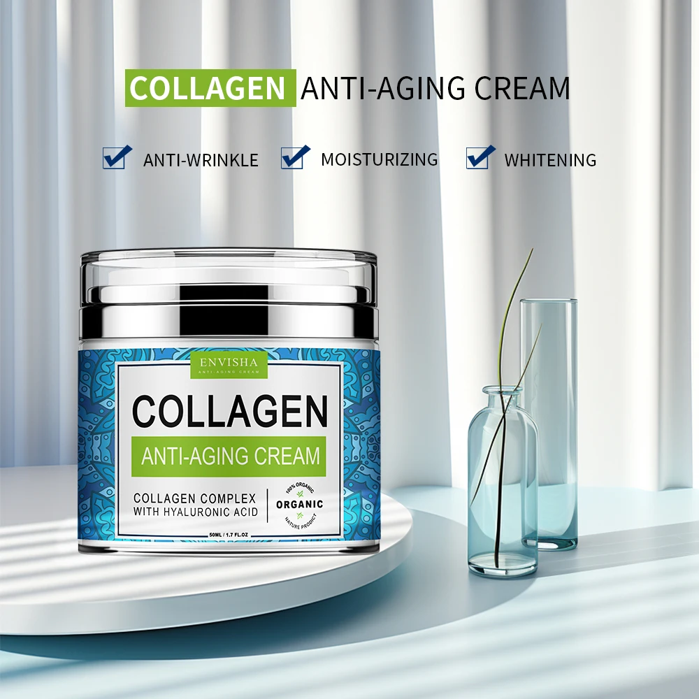 ENVISHA Face Cream Collagen Hyaluronic Acid Skin Care Anti-Wrinkle Moisturizing Anti-Aging Night Shrink Pores Whitening Smooth ENVISHA Face Cream Collagen Hyaluronic Acid Skin Care Anti-Wrinkle Moisturizing Anti-Aging Night Shrink Pores Whitening Smooth
