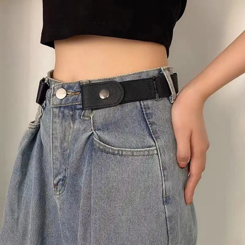2/1PC Buckle-Free Belt Adjustable Stretch Elastic Waist Band Invisible Belts Women Men Jean Pants Dress No Buckle Easy To Wear