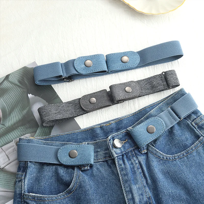 2/1PC Buckle-Free Belt Adjustable Stretch Elastic Waist Band Invisible Belts Women Men Jean Pants Dress No Buckle Easy To Wear